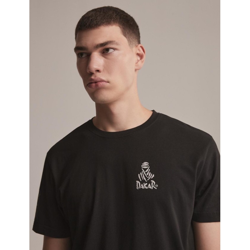 T-shirt DAKAR DKR Logo 423 czarny wyprzedaż