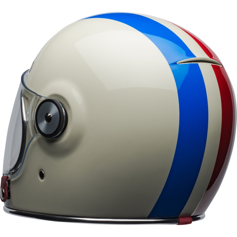 Integralny kask motocyklowy Bell Bullit DLX Command Vintage biało-czerwono-niebieski