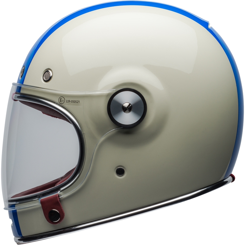 Integralny kask motocyklowy Bell Bullit DLX Command Vintage biało-czerwono-niebieski