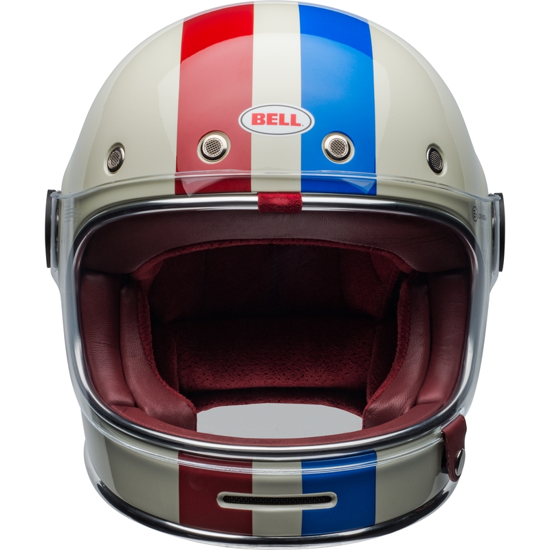Integralny kask motocyklowy Bell Bullit DLX Command Vintage biało-czerwono-niebieski