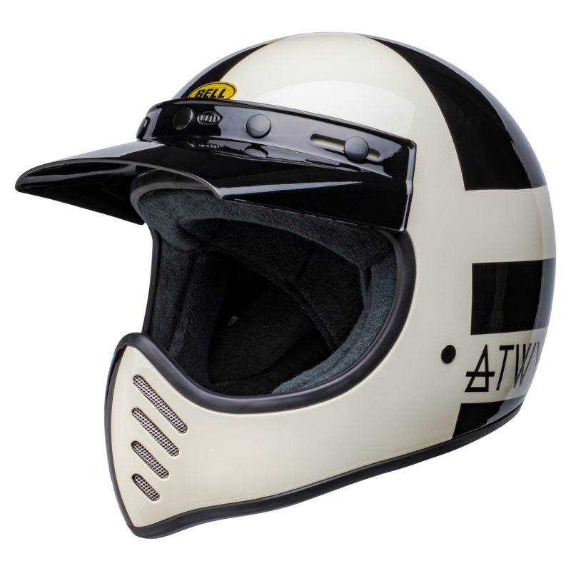 Kask motocyklowy Bell Moto-3 Atwyld Orbit biało-czarny