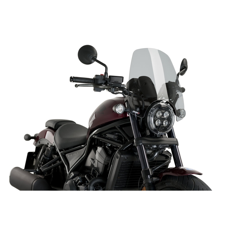 Windshield PUIG NEW. GEN TOURING smoke for HONDA CMX 1100 Rebel 2021-2026