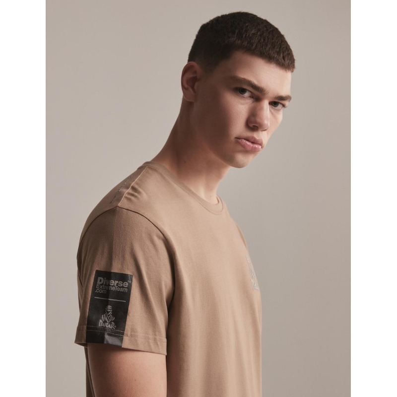 T-shirt DAKAR DKR Logo 423 brązowy