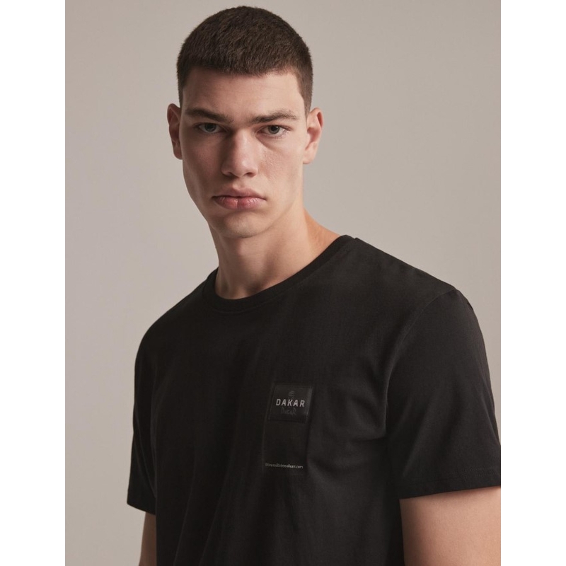 T-shirt DAKAR DKR Patch czarny