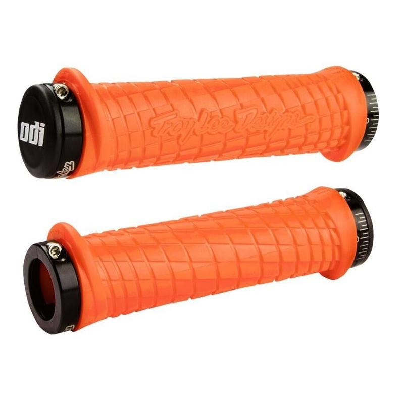 Chwyty ODI TROY LEE DESIGNS SIGNATURE ATV LOCK-ON pomarańczowo-czarne