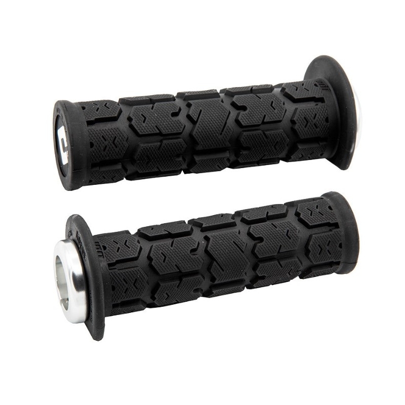Chwyty ODI ROGUE ATV LOCK-ON V2.1 125 mm czarno-srebrne