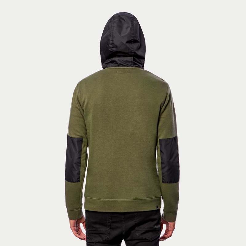 Zielono-czarna bluza z kapturem Alpinestars Aligned