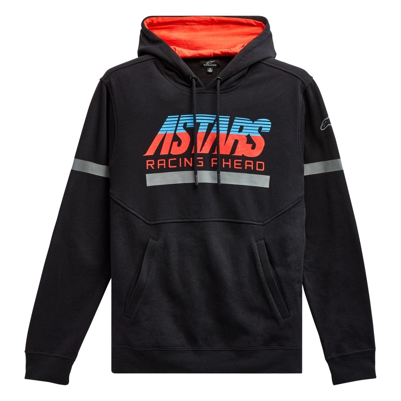 Bluza z kapturem Alpinestars Club w kolorze czarno-czerwono-niebiesko-szarym