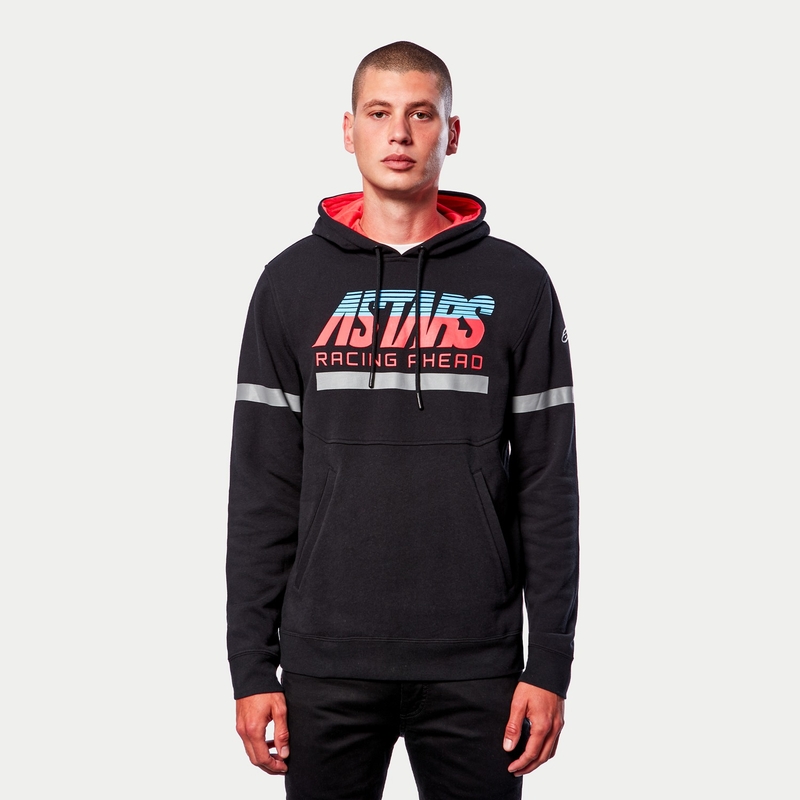 Bluza z kapturem Alpinestars Club w kolorze czarno-czerwono-niebiesko-szarym