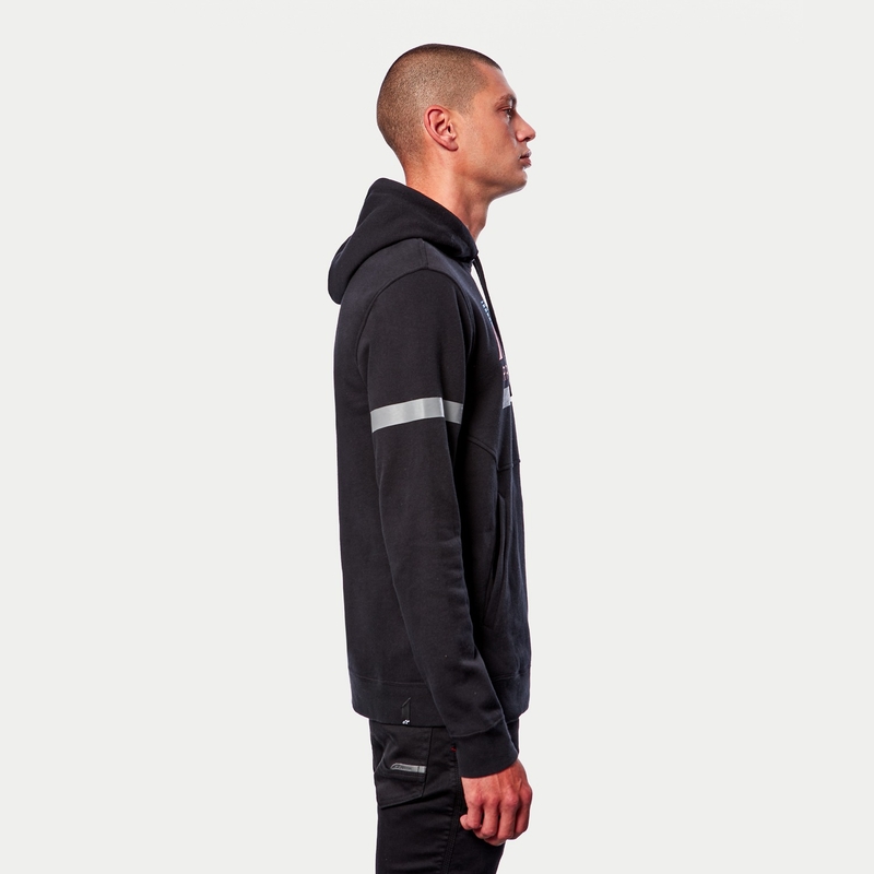 Bluza z kapturem Alpinestars Club w kolorze czarno-czerwono-niebiesko-szarym