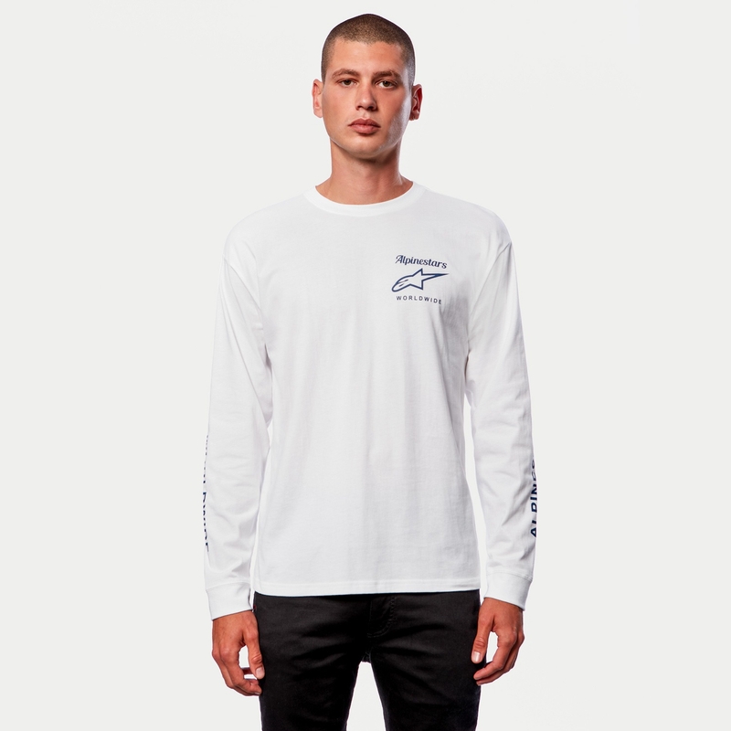 Koszulka Alpinestars Authenticated Tee biało-czarna