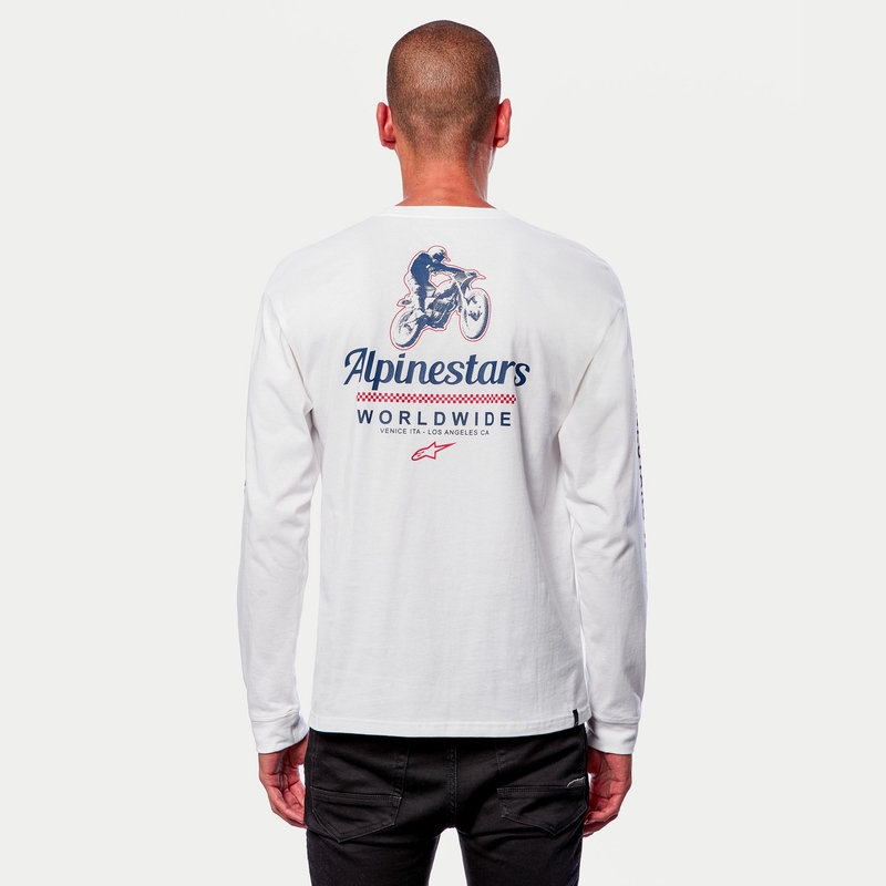Koszulka Alpinestars Authenticated Tee biało-czarna