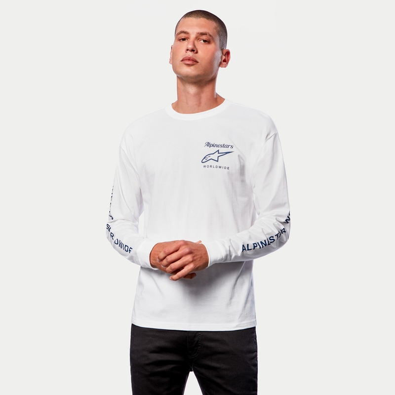 Koszulka Alpinestars Authenticated Tee biało-czarna