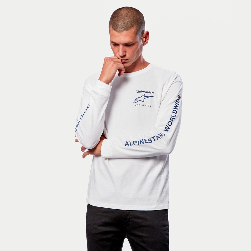 Koszulka Alpinestars Authenticated Tee biało-czarna
