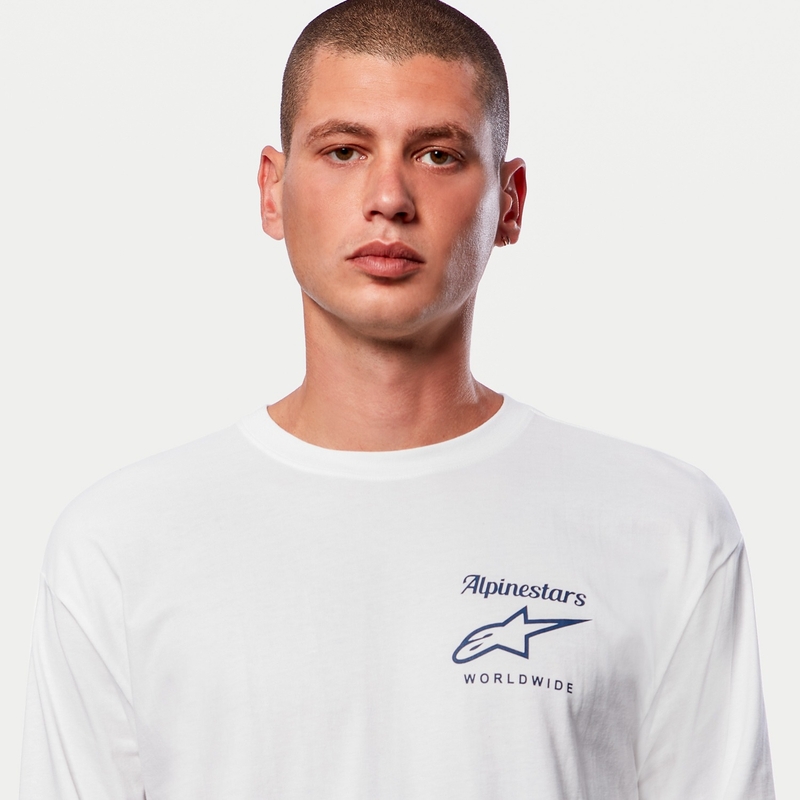 Koszulka Alpinestars Authenticated Tee biało-czarna