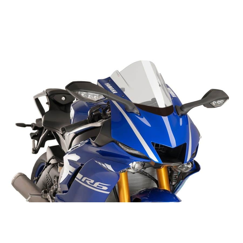Windscreen PUIG RACING transparent for YAMAHA YZF-R6 2017-2024