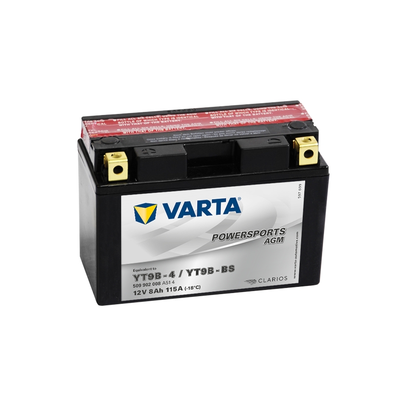 Bezúdržbová baterie VARTA YT9B-4/YT9B-BS 12V/8Ah
