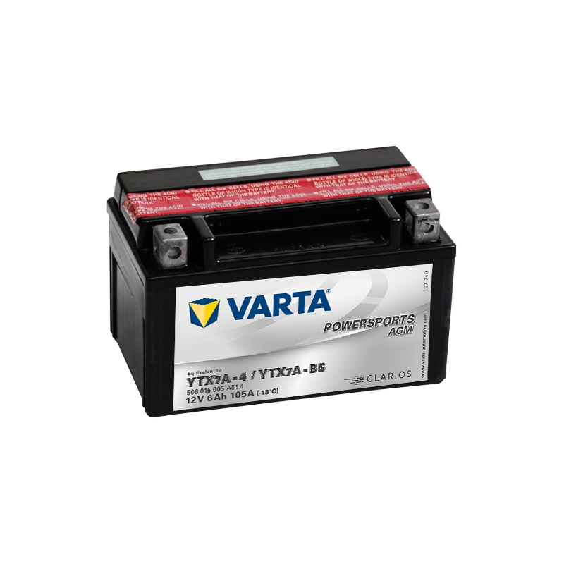 Bezúdržbová baterie VARTA YTX7A-4/YTX7A-BS 12V/6Ah