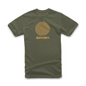 Koszulka Alpinestars Real Spiral Tee zielono-złota