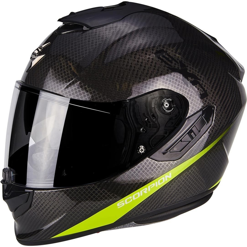 Integralny kask motocyklowy Scorpion Exo-1400 Air Carbon żółty wyprzedaż