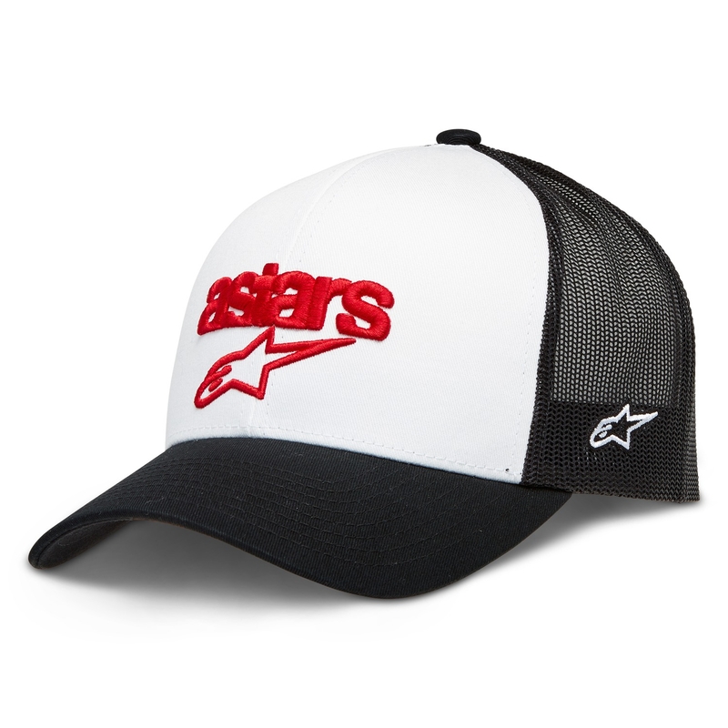 Czapka Alpinestars Pedigree biało-czarno-czerwona