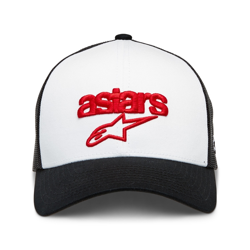 Czapka Alpinestars Pedigree biało-czarno-czerwona