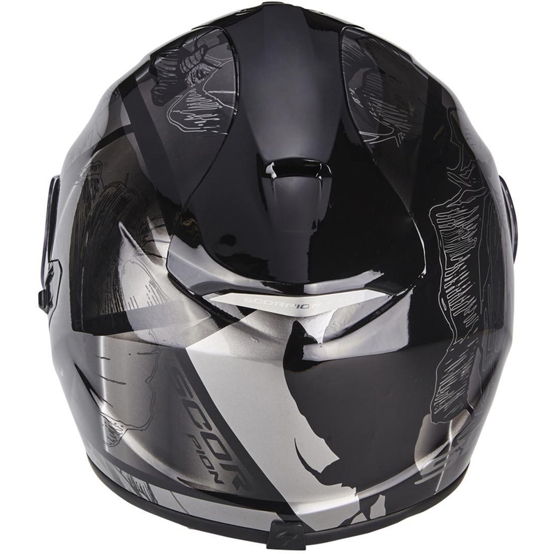 Integralny kask motocyklowy Scorpion Exo-1400 Air Patch czarno-srebrny wyprzedaż