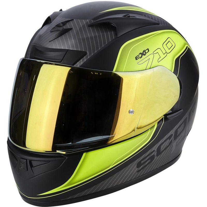 Kask integralny Scorpion EXO-710 Air Mugello czarny matowy-żółty