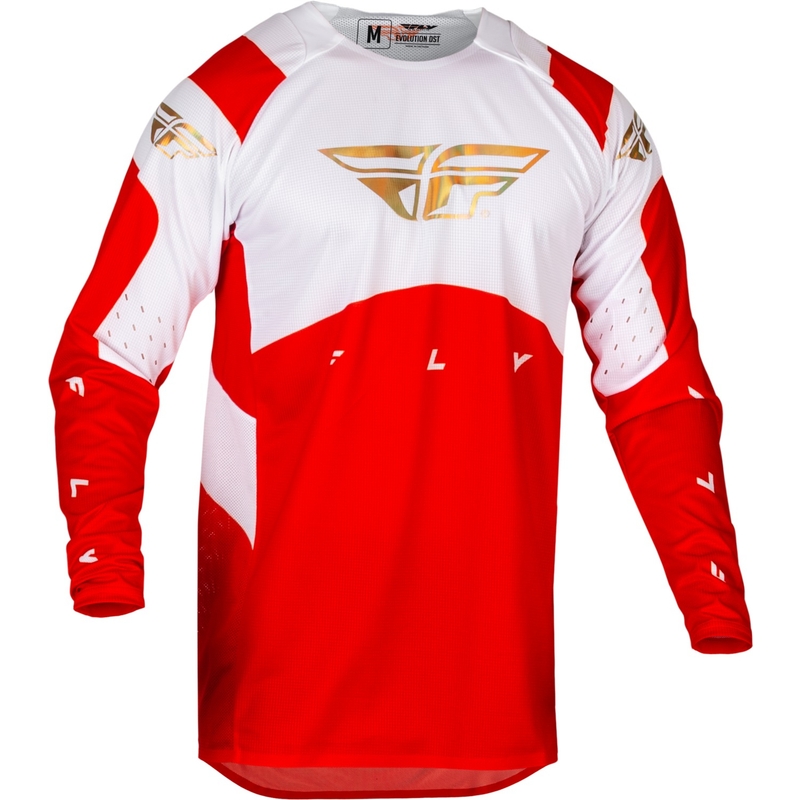 Koszulka motocrossowa FLY Racing Evolution DST 2024 czerwono-biała wyprzedaż