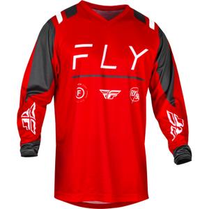 Koszulka motocrossowa FLY Racing F-16 2024 czerwono-szaro-biała