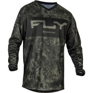 Koszulka motocrossowa FLY Racing F-16 Kryptek 2024 szaro-czarna