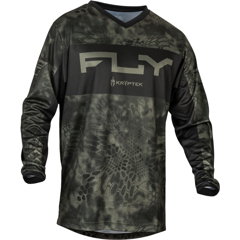 Koszulka motocrossowa FLY Racing F-16 Kryptek 2024 szaro-czarna