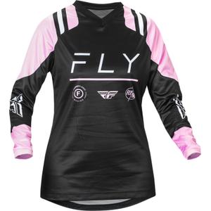 Damska koszulka motocrossowa FLY Racing F-16 2024 czarno-różowa