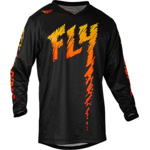 Dziecięca koszulka motocrossowa FLY Racing F-16 2024 czarno-żółto-pomarańczowa