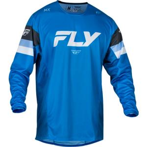 Koszulka motocrossowa FLY Racing Kinetic Prix 2024 niebiesko-szaro-biała