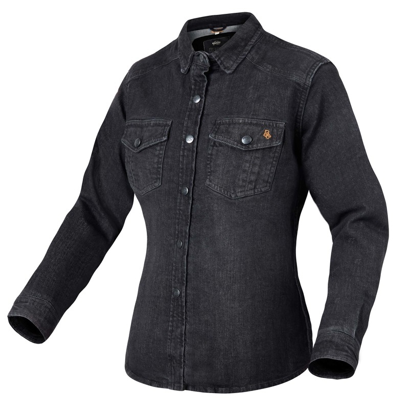 Damska koszulka motocyklowa BROGER Alaska washed black