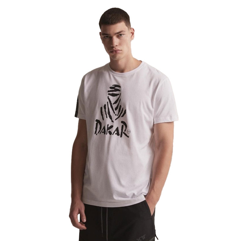 T-shirt DAKAR DKR Logo 123 biały wyprzedaż