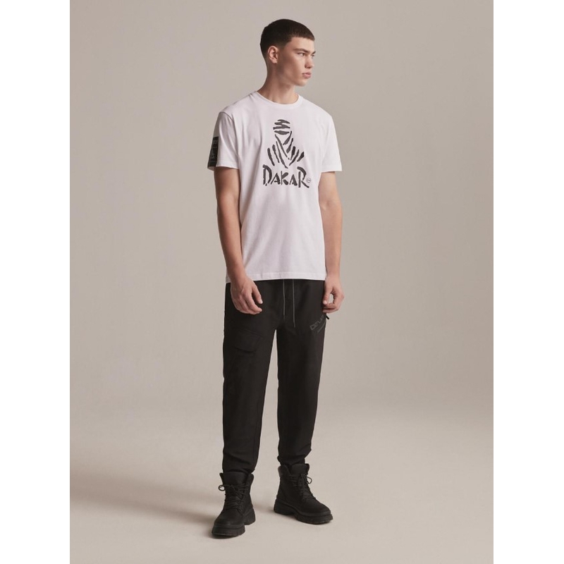 T-shirt DAKAR DKR Logo 123 biały wyprzedaż
