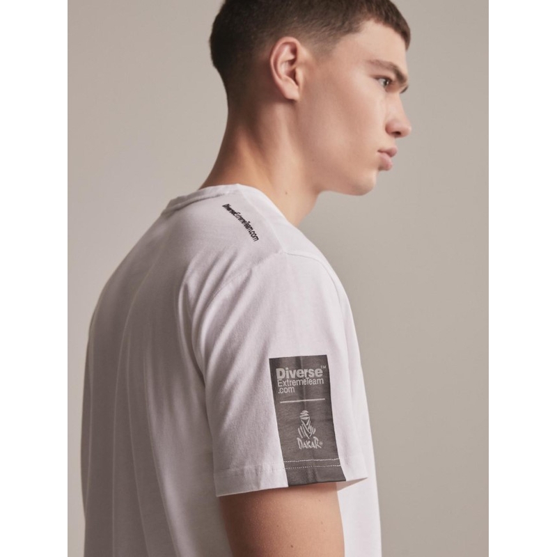 T-shirt DAKAR DKR Logo 123 biały wyprzedaż