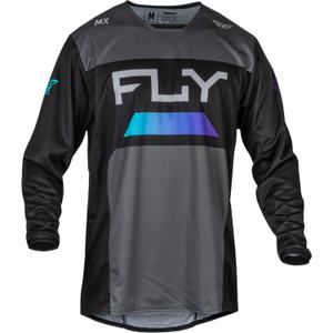 Koszulka motocrossowa FLY Racing Kinetic Reload 2024 szaro-czarno-niebieska