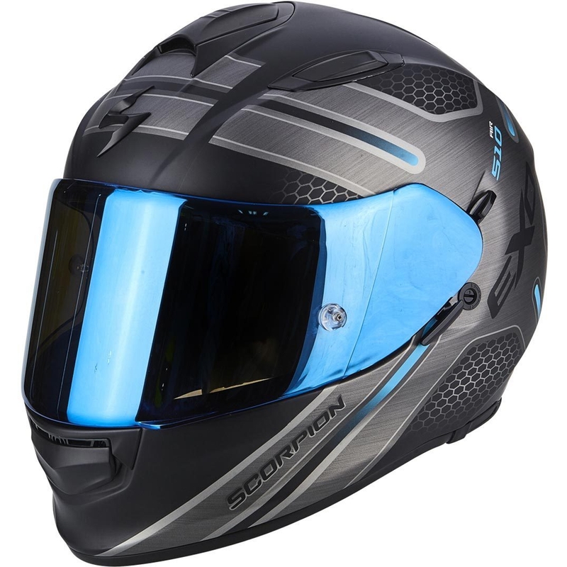 Integralny kask motocyklowy Scorpion EXO-510 Air Route czarny matowy-niebieski