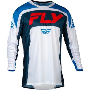 Koszulka motocrossowa FLY Racing Lite 2024 czerwono-biało-niebieska