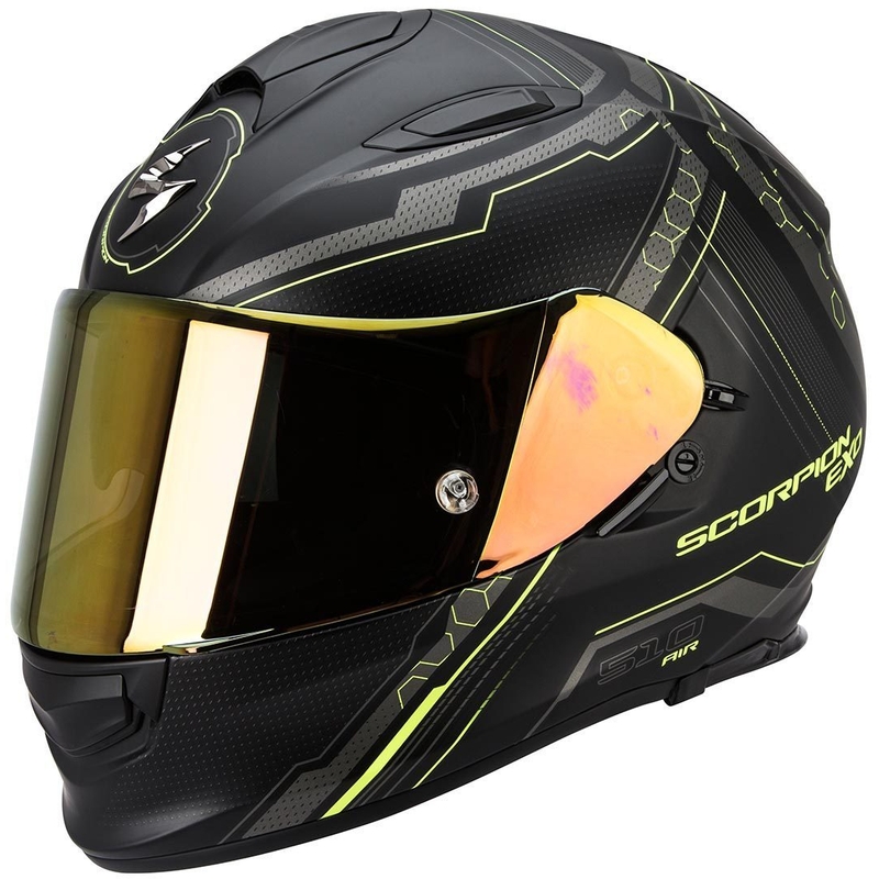Kask integralny Scorpion EXO-510 Air Sync czarny matowy-fluo żółty