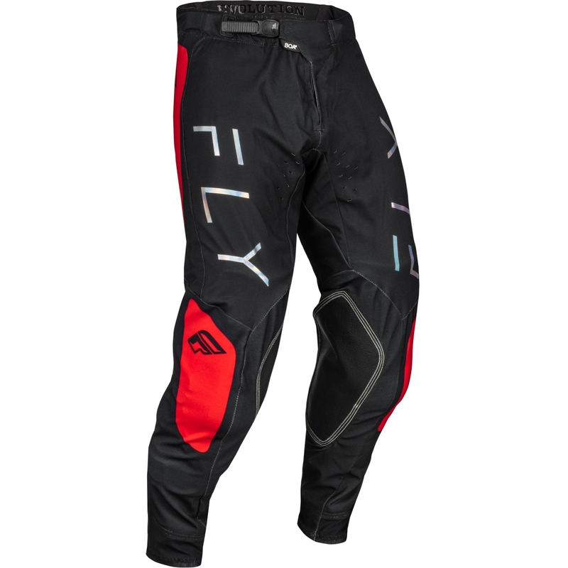 Spodnie motocrossowe FLY Racing Evolution DST czarno-czerwone w promocji wyprzedaż