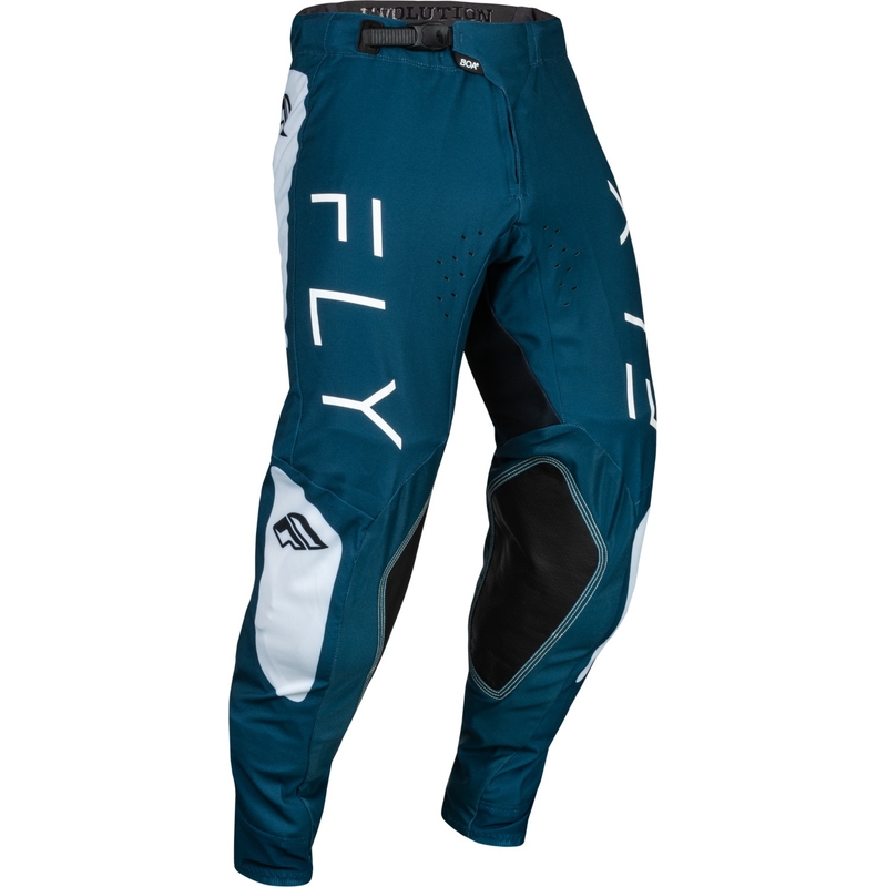 Spodnie motocrossowe FLY Racing Evolution DST niebiesko-białe