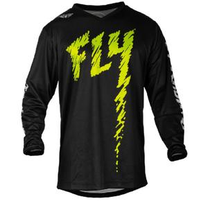 Dziecięca koszulka motocrossowa FLY Racing F-16 czarno-fioletowo-zielono-szara