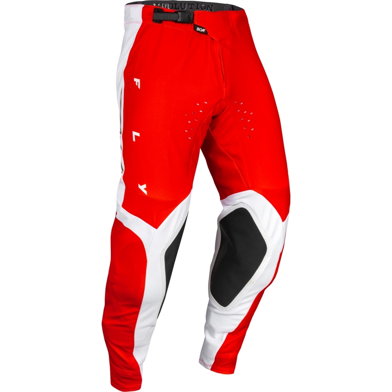 Spodnie motocrossowe FLY Racing Evolution DST w kolorze czerwono-białym,