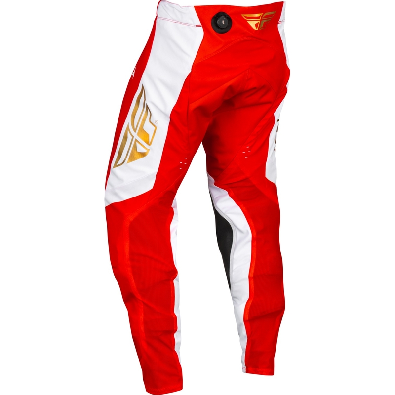 Spodnie motocrossowe FLY Racing Evolution DST w kolorze czerwono-białym,