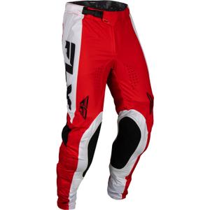 Spodnie motocrossowe FLY Racing Lite 2024 czerwono-biało-czarne