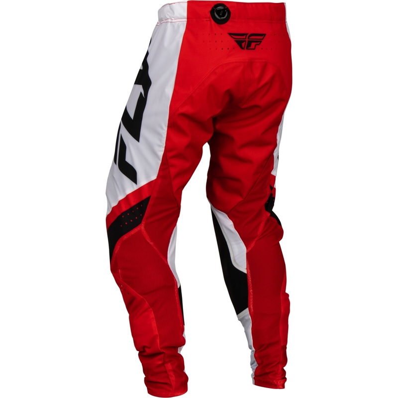 Spodnie motocrossowe FLY Racing Lite 2024 czerwono-biało-czarne